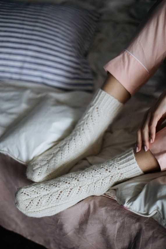Bed socks knitted pattern