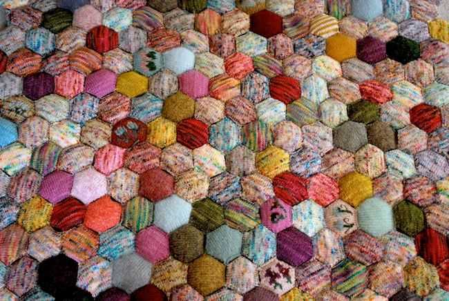 Beekeeper quilt knitting pattern