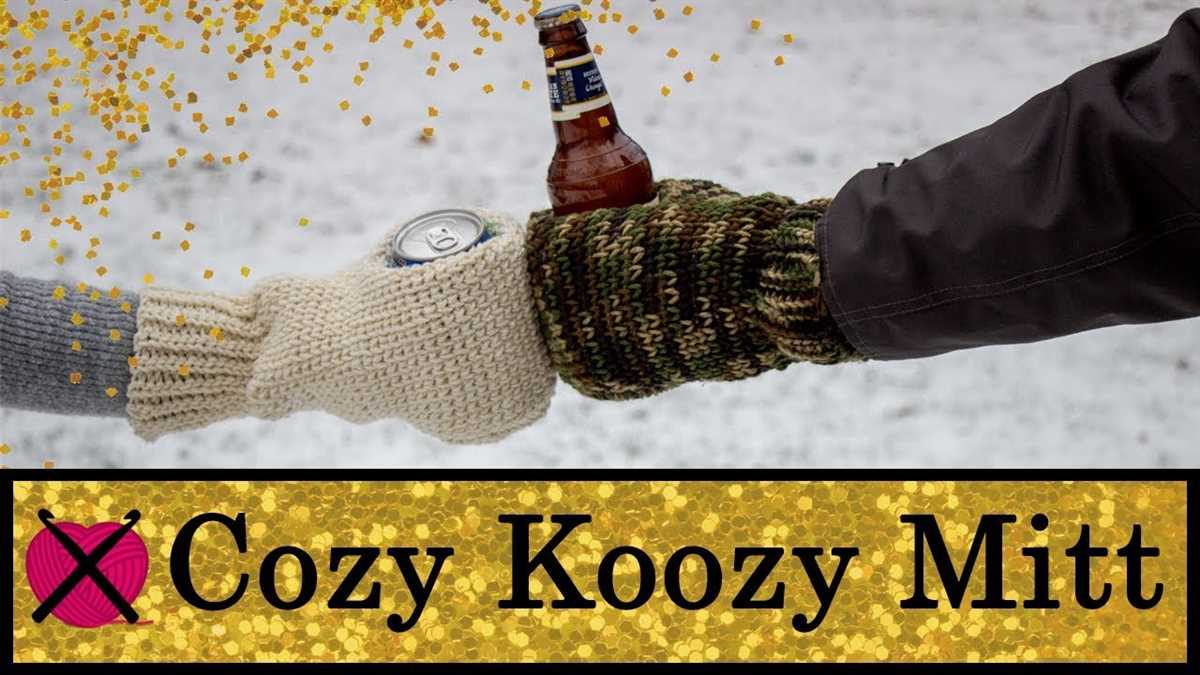 Stay Cozy and Sip in Style - Knit Your Own Beer Mitts with This Pattern Beer mitt knitting pattern