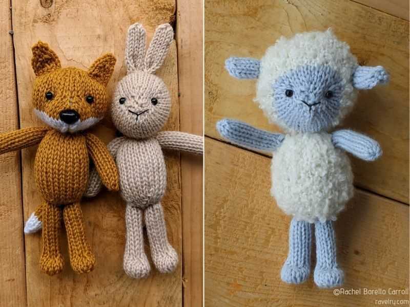 Beginner easy knit stuffed animals patterns