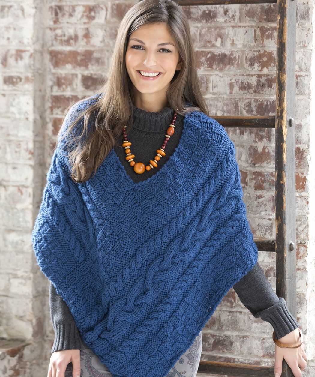 Beginner poncho knitting pattern