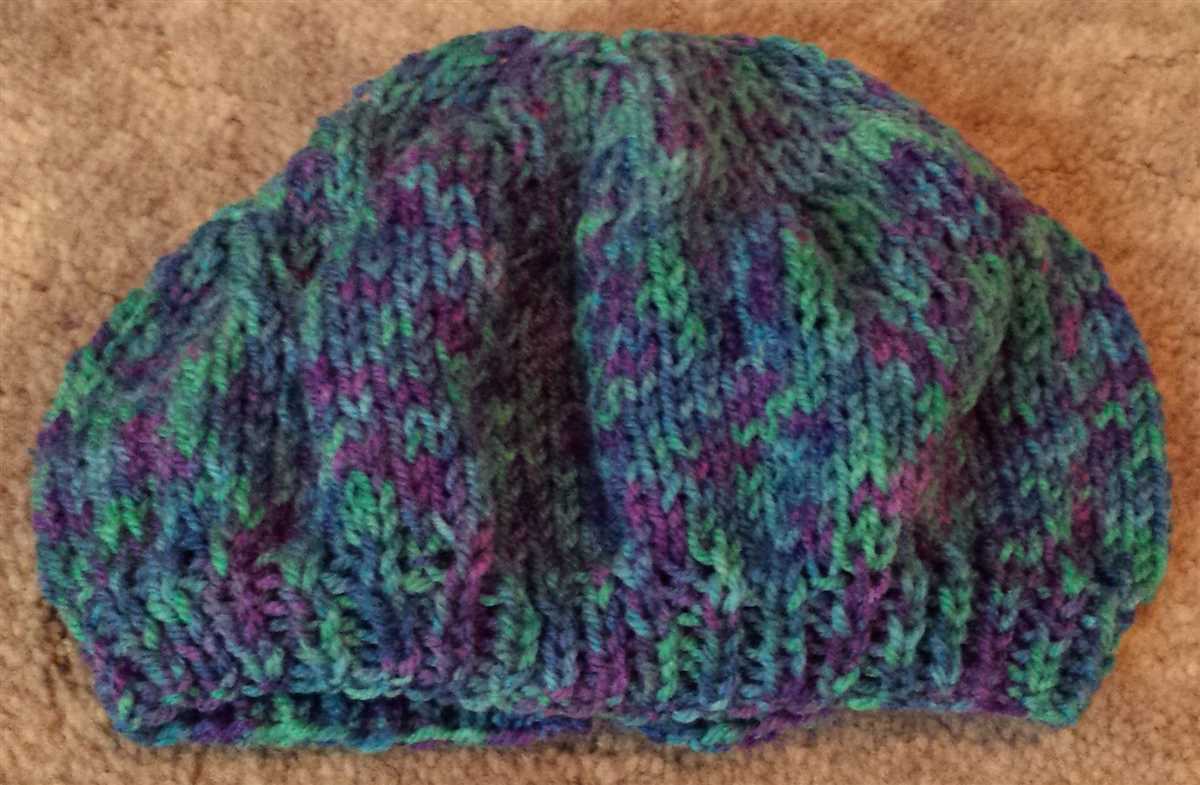 Beret beanie knitting pattern