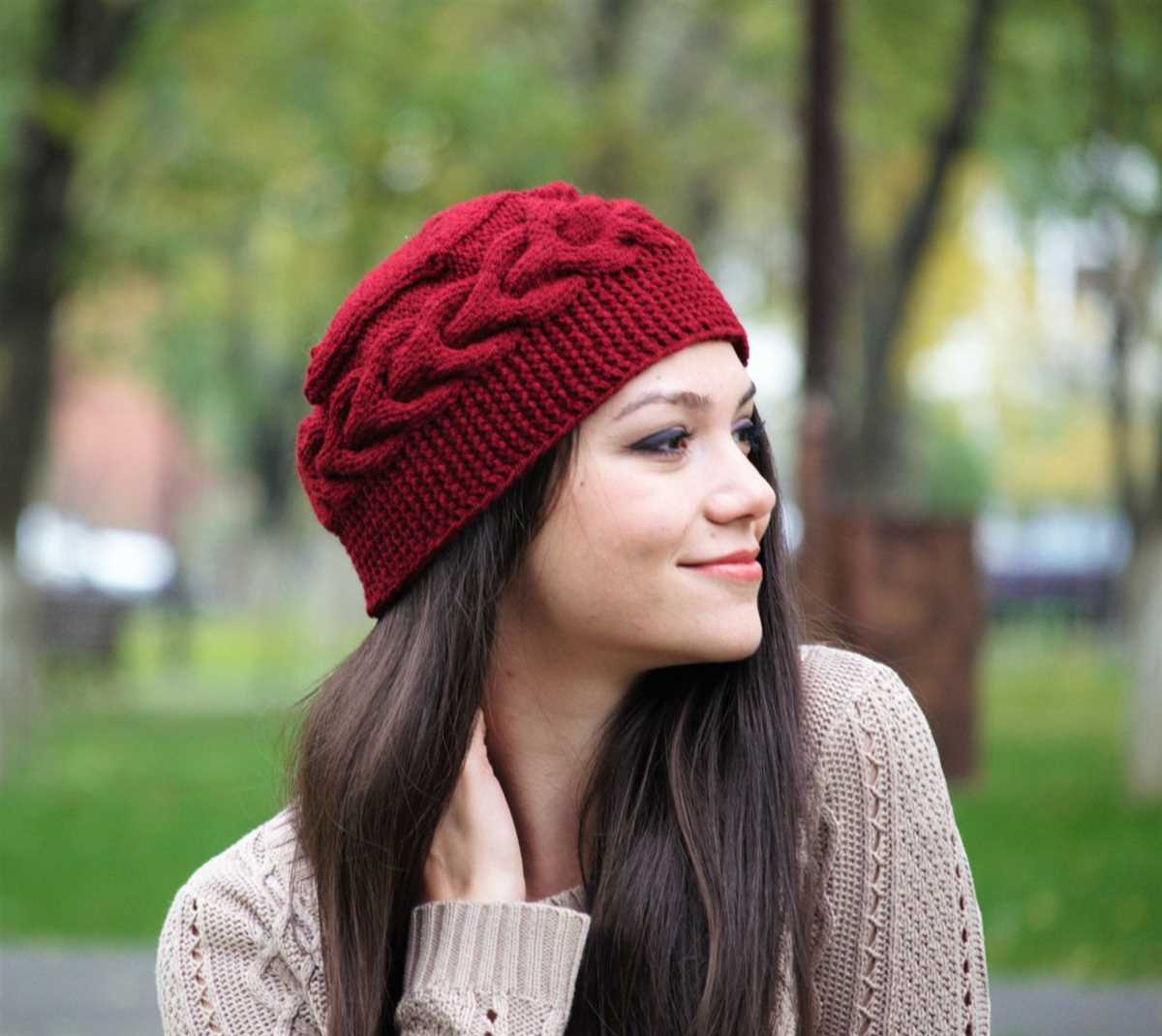 Beret beanie knitting pattern