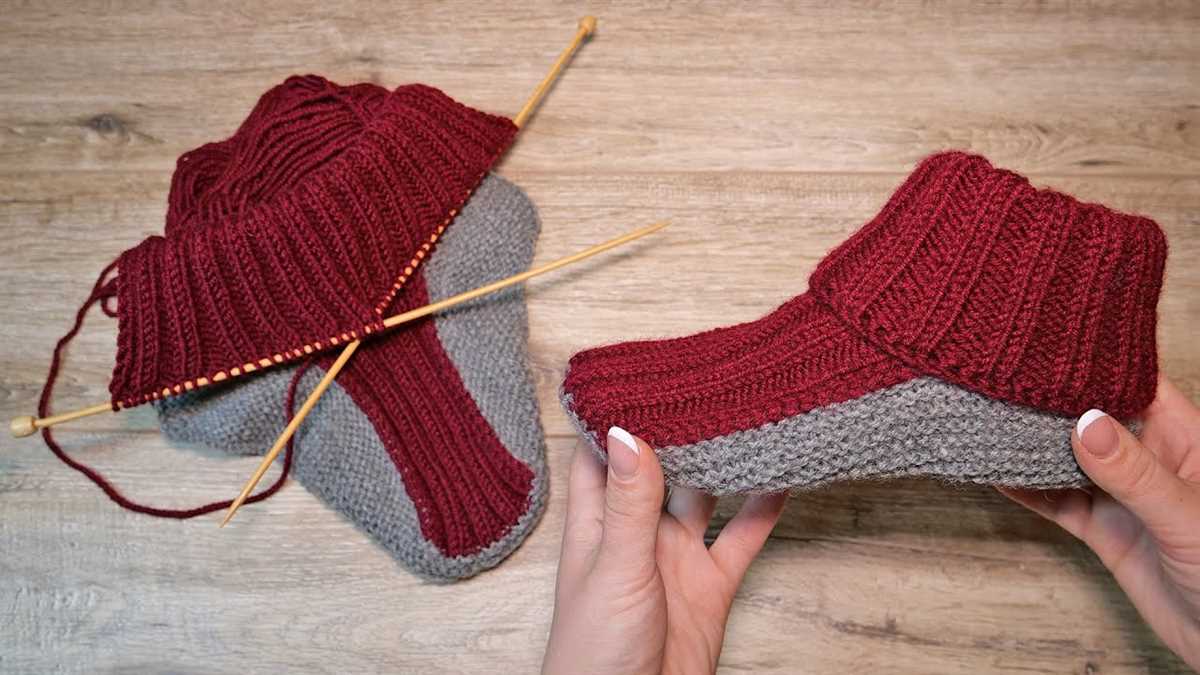 2 needle slipper knitting pattern