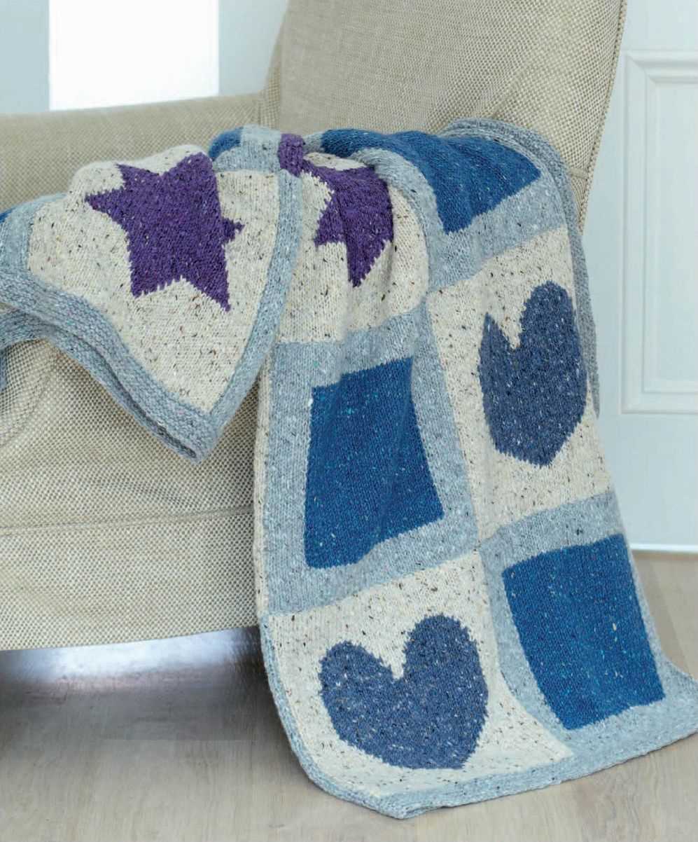 Knitted patchwork blanket patterns free
