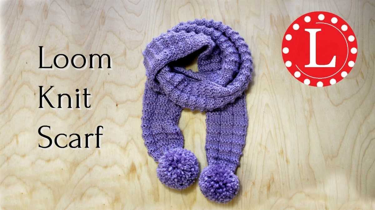 Loom knitting a scarf patterns