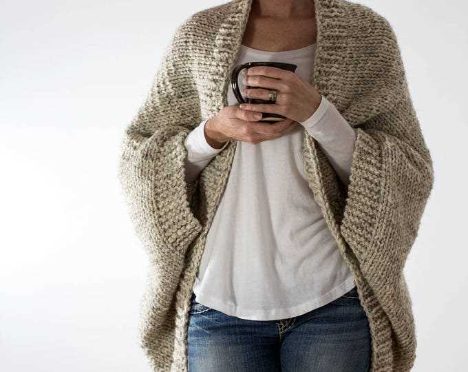 Blanket cardigan knitting pattern