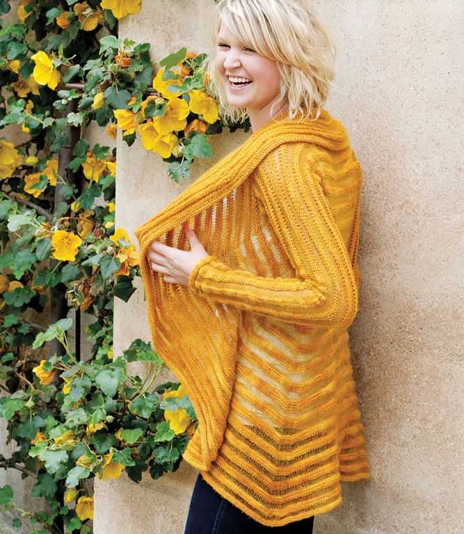 Knit swirl sweater pattern