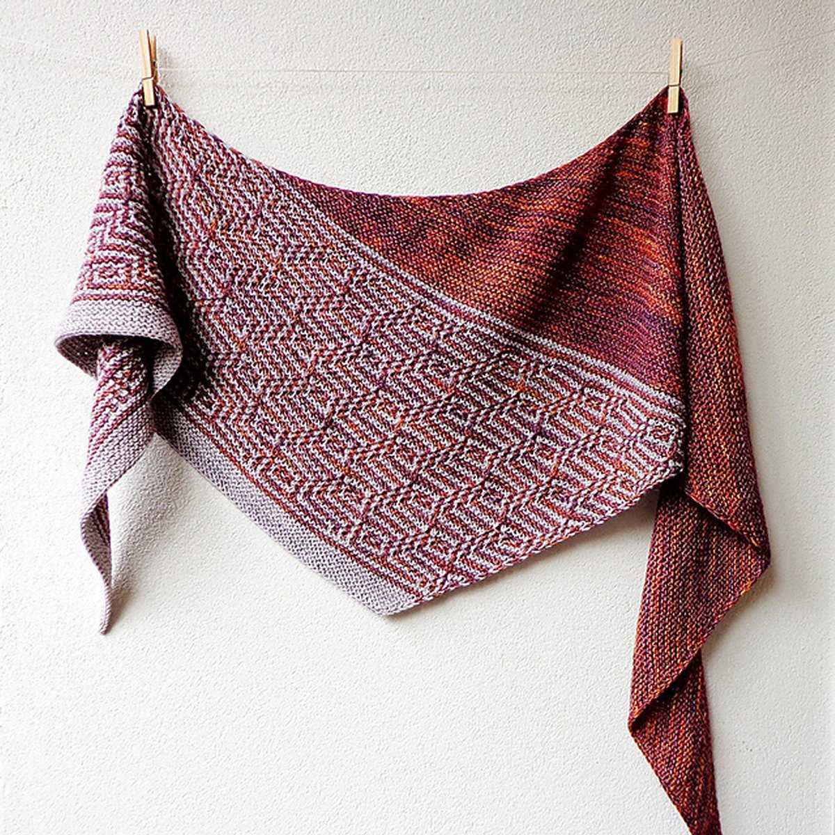 Basket weave shawl knitting pattern