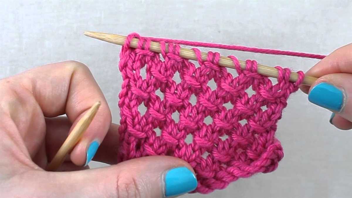 Knitting holes in pattern