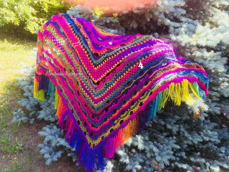 Boho shawl knit pattern