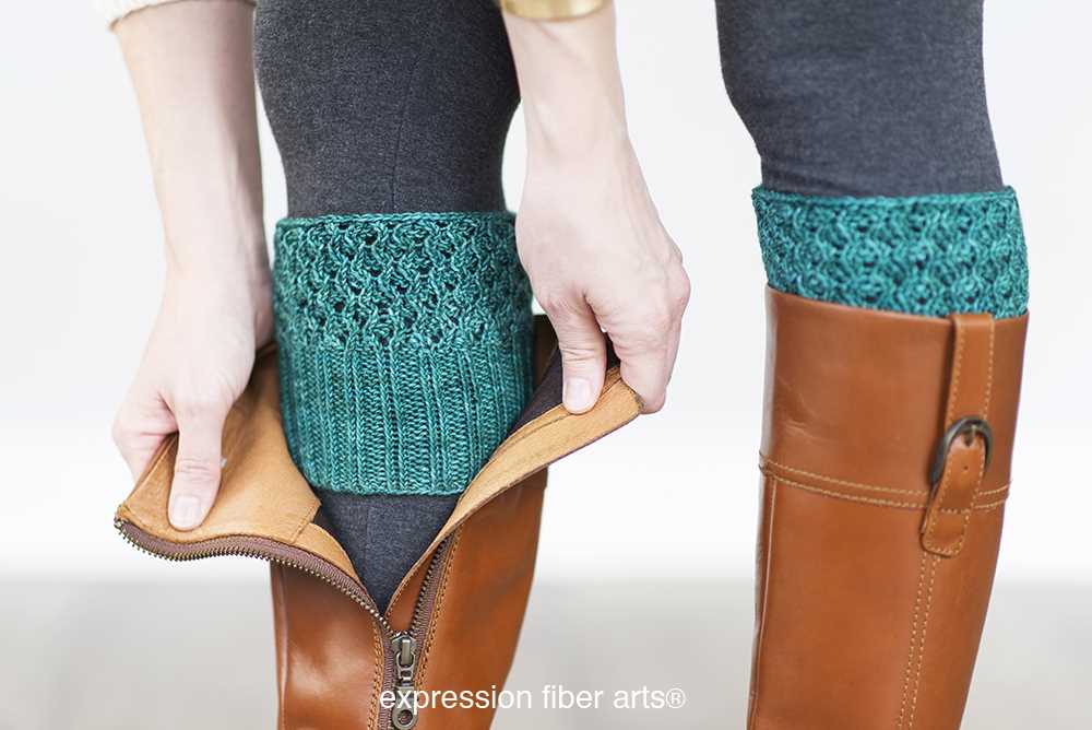 Boot cuffs knitted free pattern
