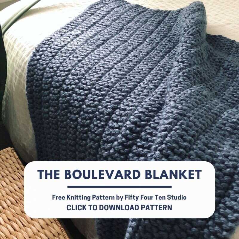 Step-by-step guide to knitting a cozy Boulevard blanket Boulevard blanket knitting pattern