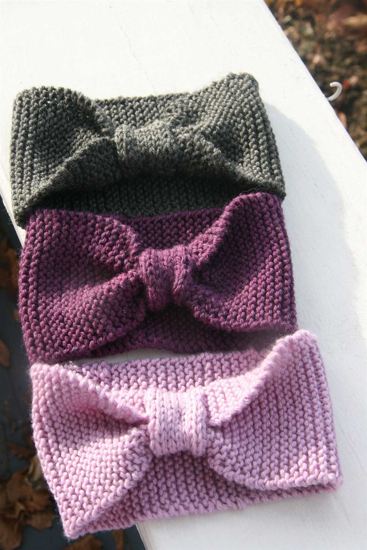 Bow tie scarf knitting pattern