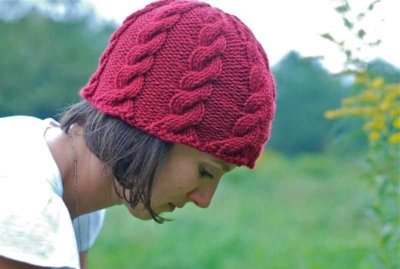 Cable hat knit pattern