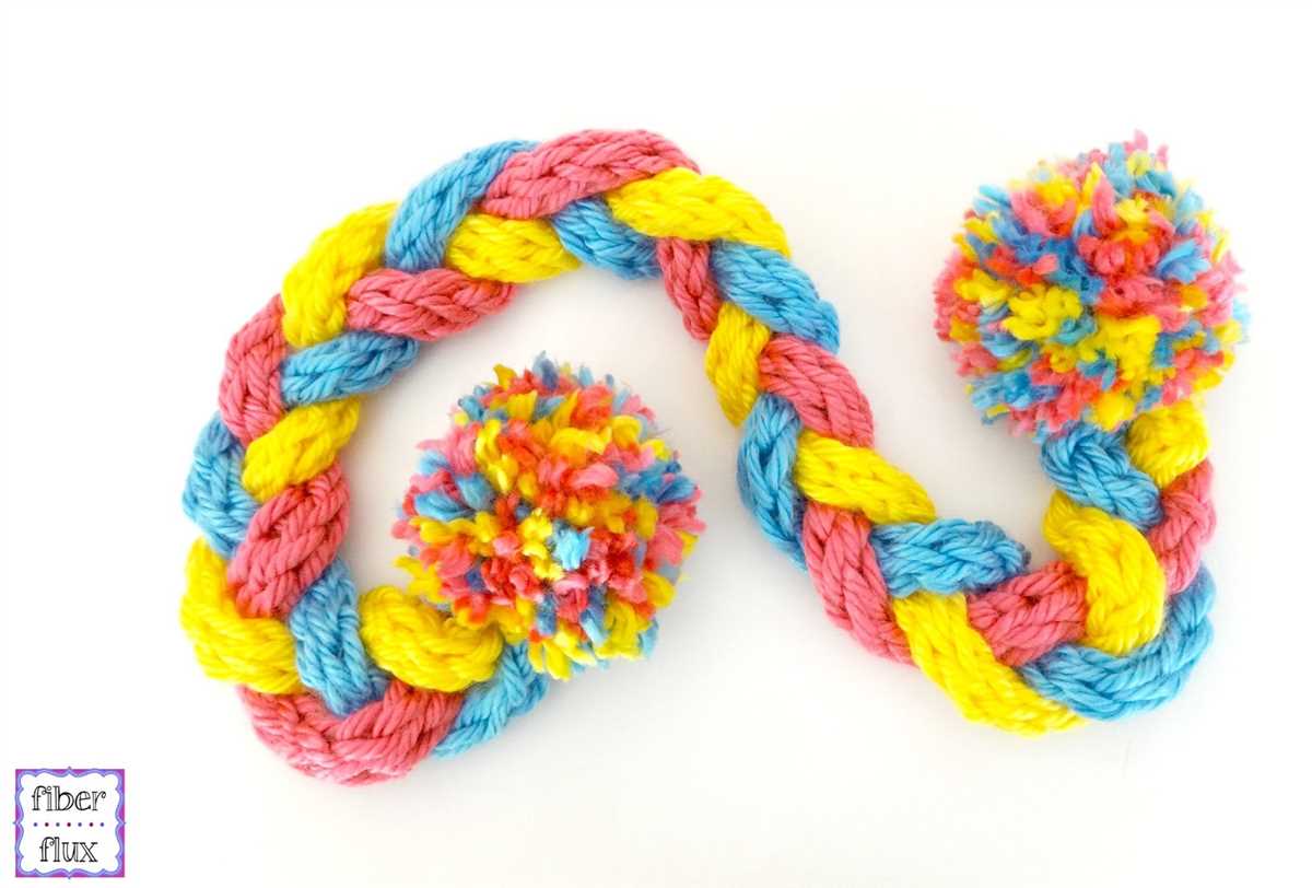 Braid knitting pattern for scarf