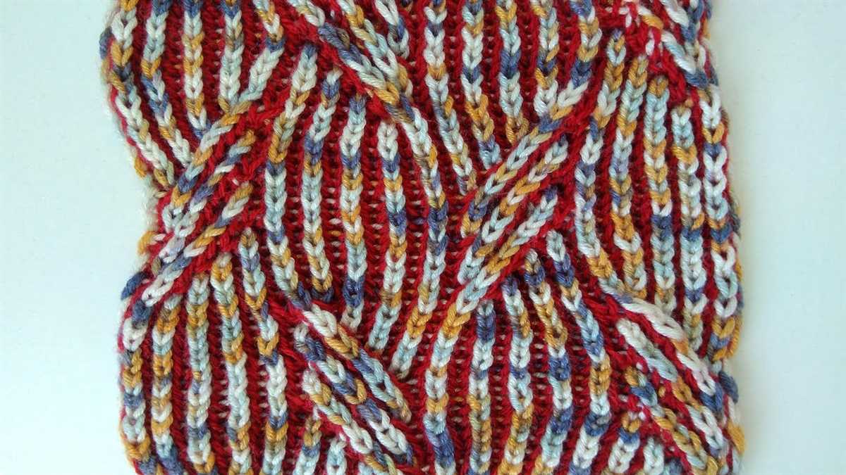 Brioche leaf knitting pattern