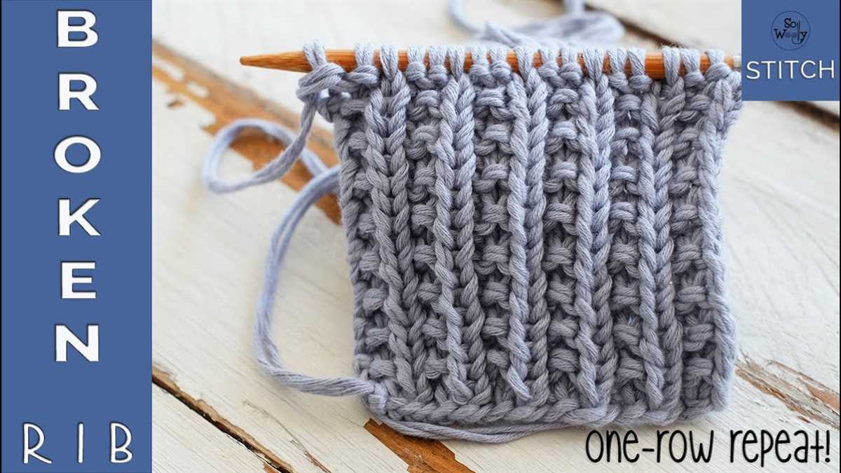 Broken rib knit scarf pattern