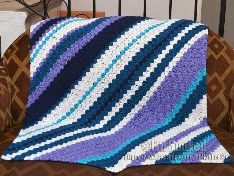Corner to corner knitted baby blanket pattern