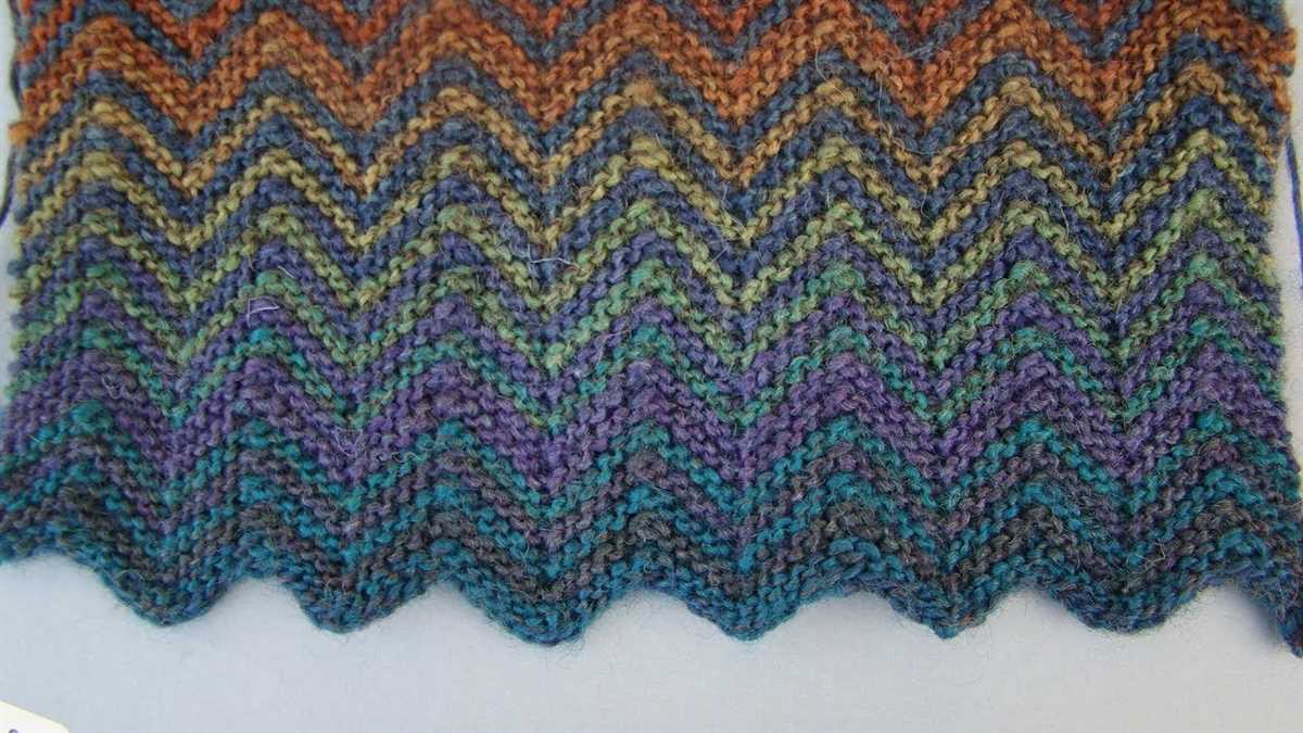 Zig zag knitted scarf pattern