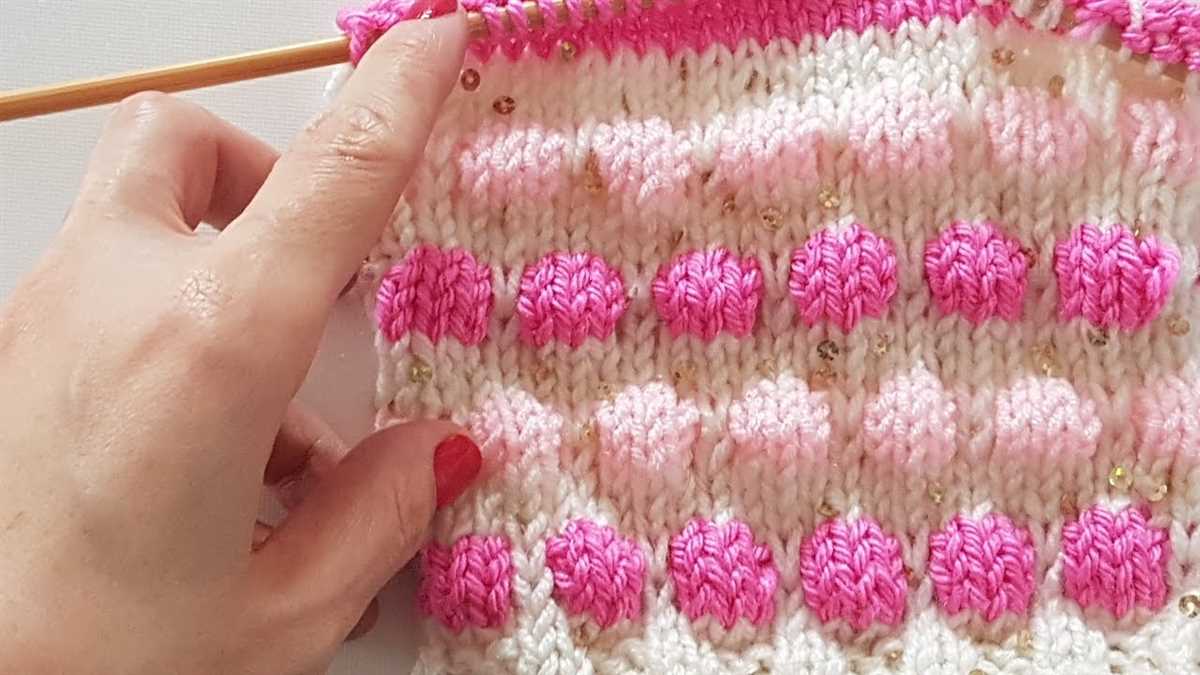 Bubble stitch knit hat pattern