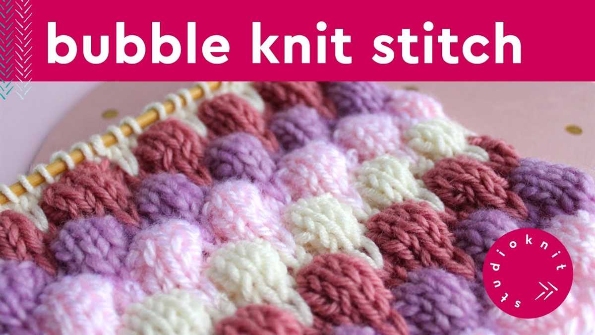Bubble stitch knit hat pattern