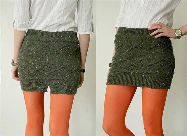 A line knit skirt pattern