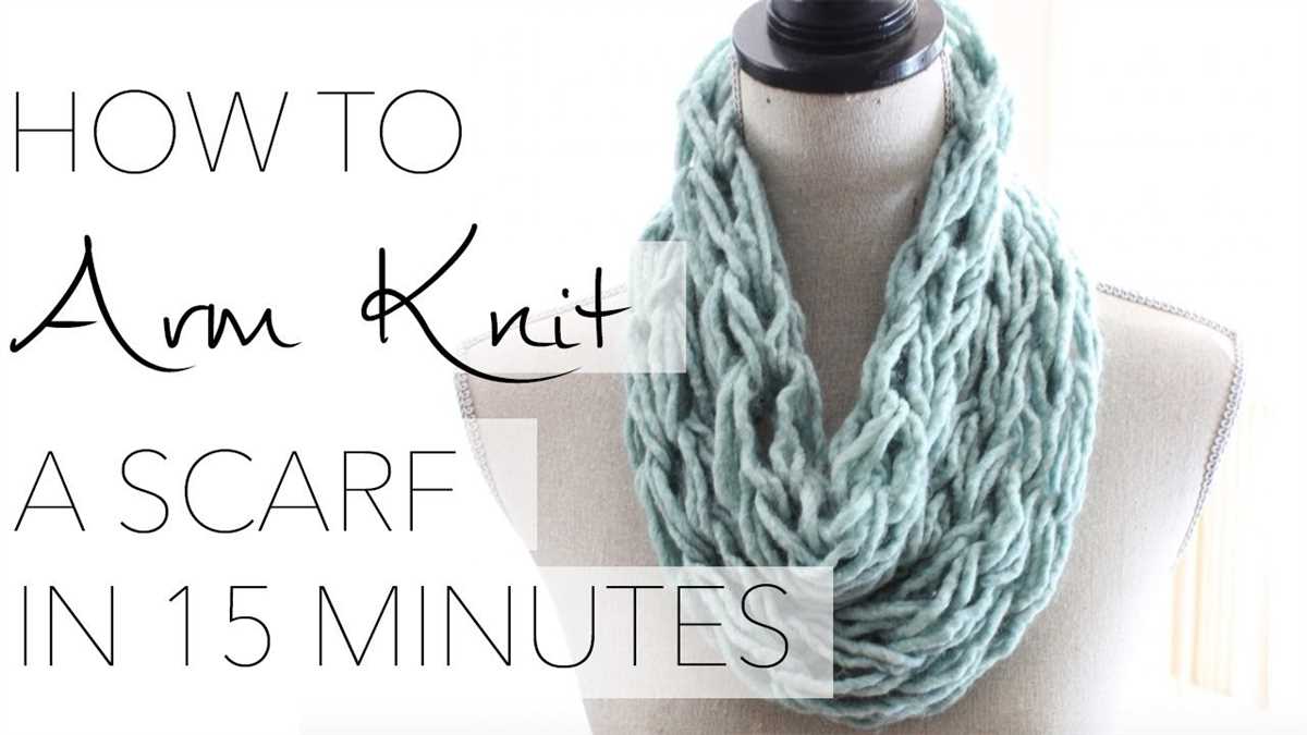 Bulky yarn infinity scarf knitting pattern