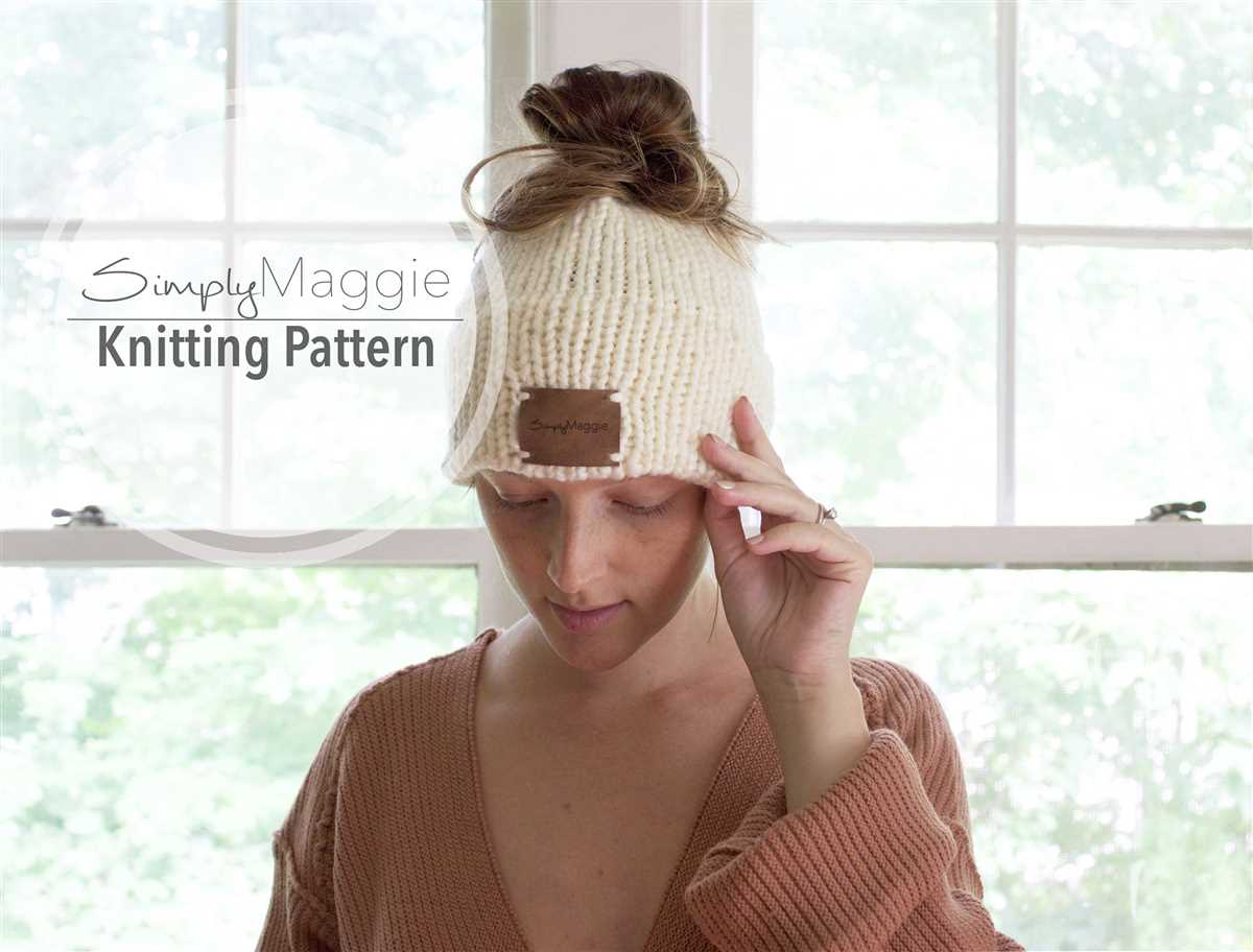 Bun beanie knitting pattern free