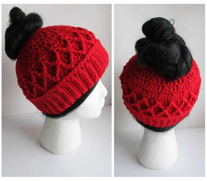 Bun hat knitting pattern