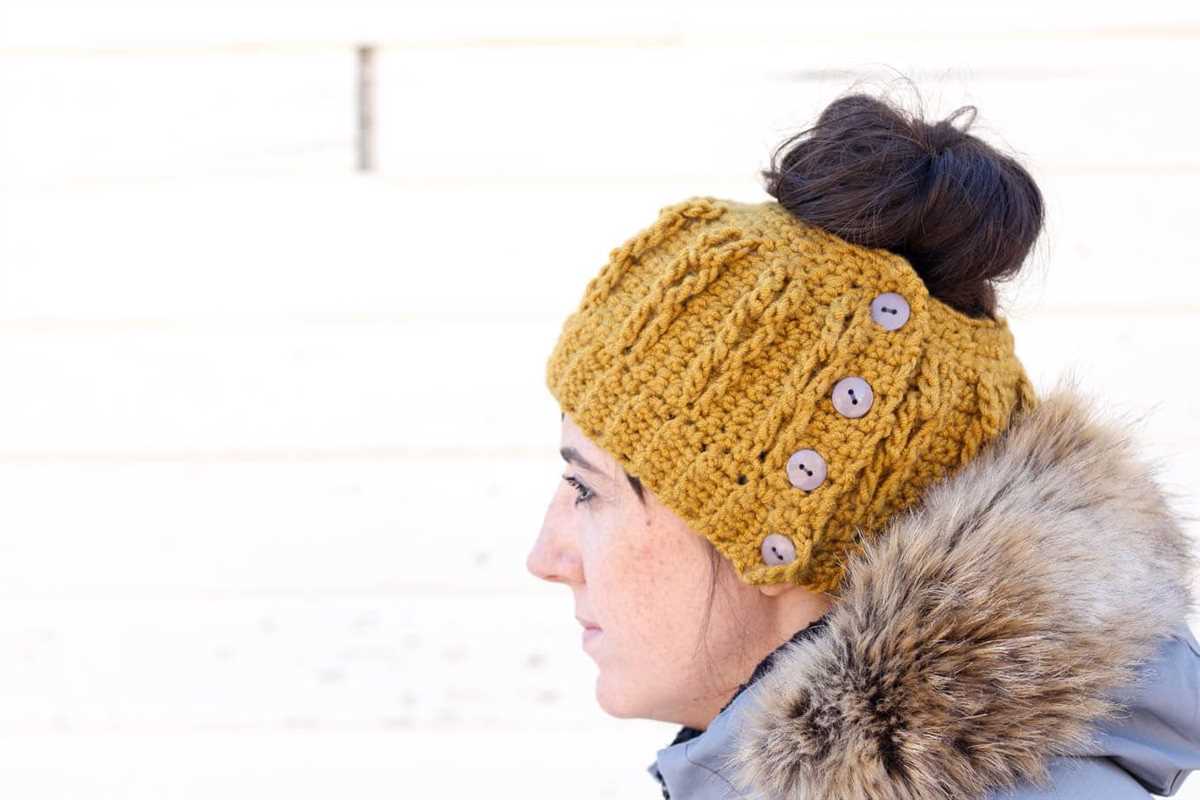 Bun beanie knitting pattern free