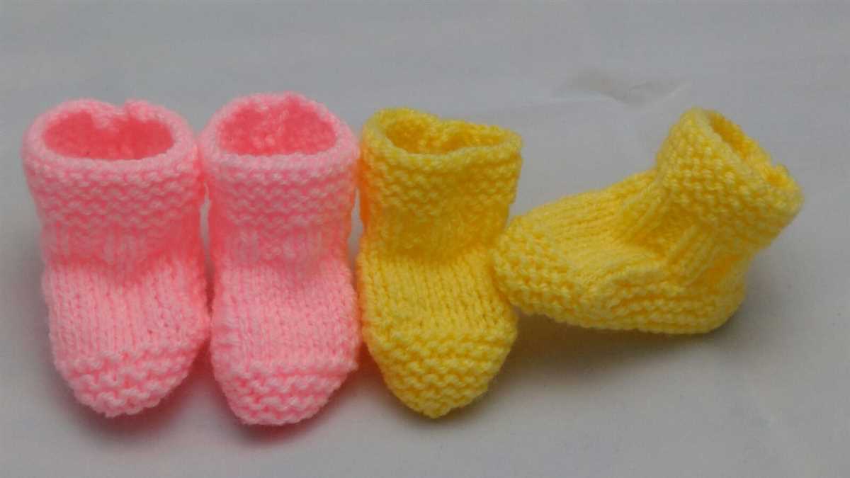 Basic booties knitting pattern