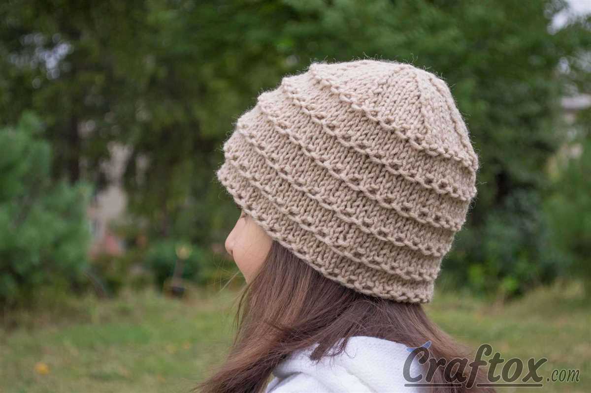 Knitting pattern for a beanie hat
