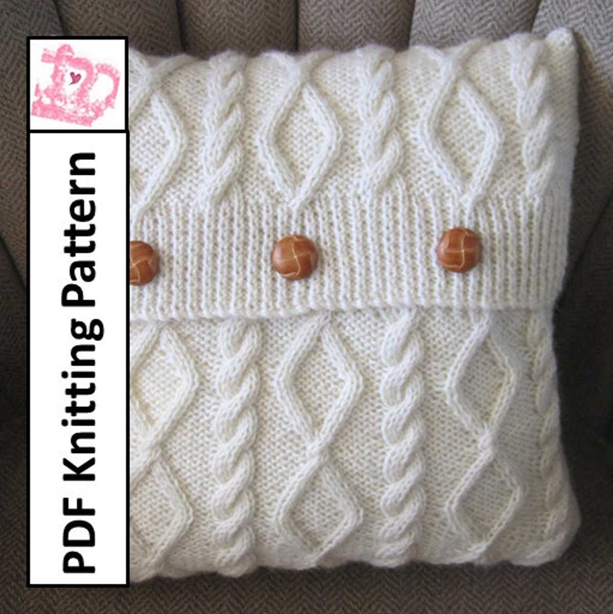 Cable knit pillow cover pattern