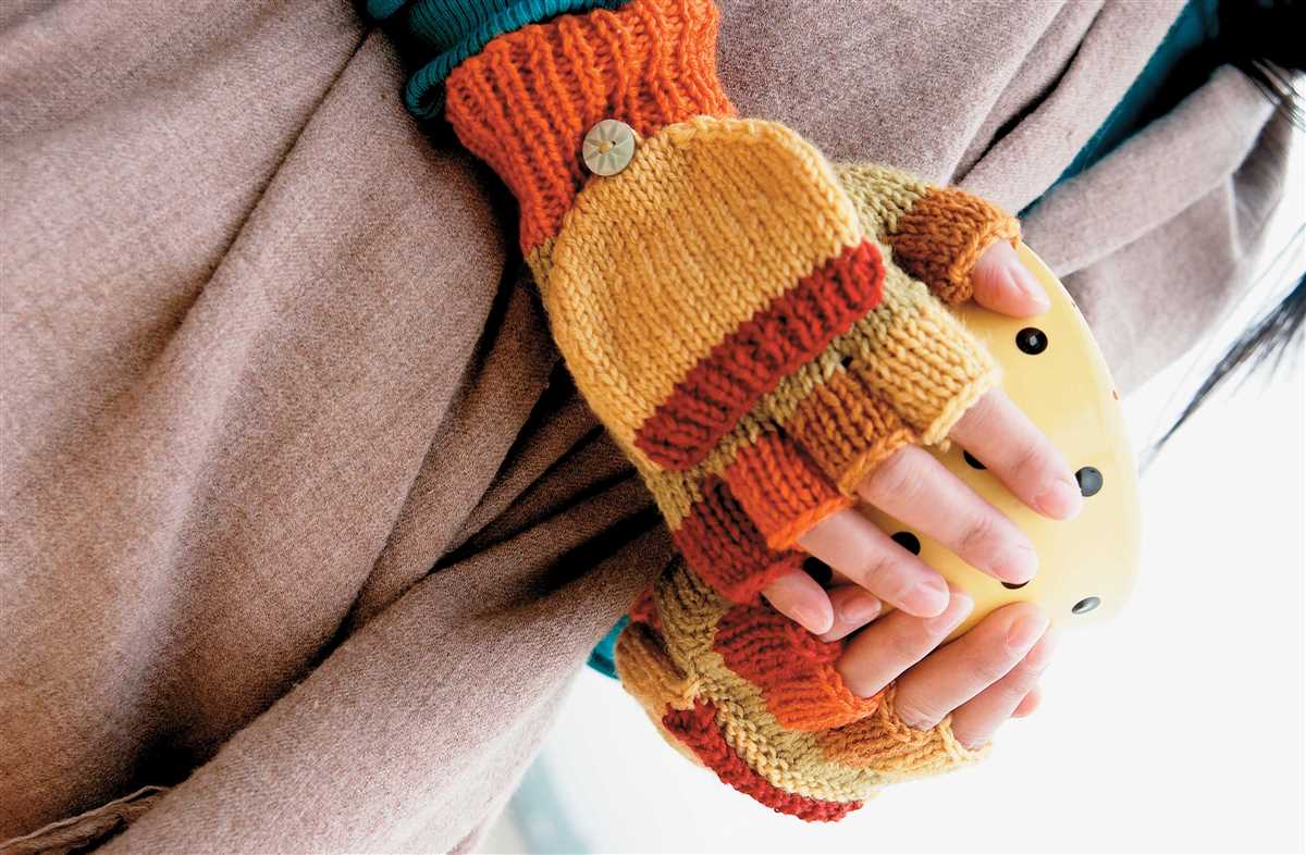 Knitting pattern for mittens in chunky wool