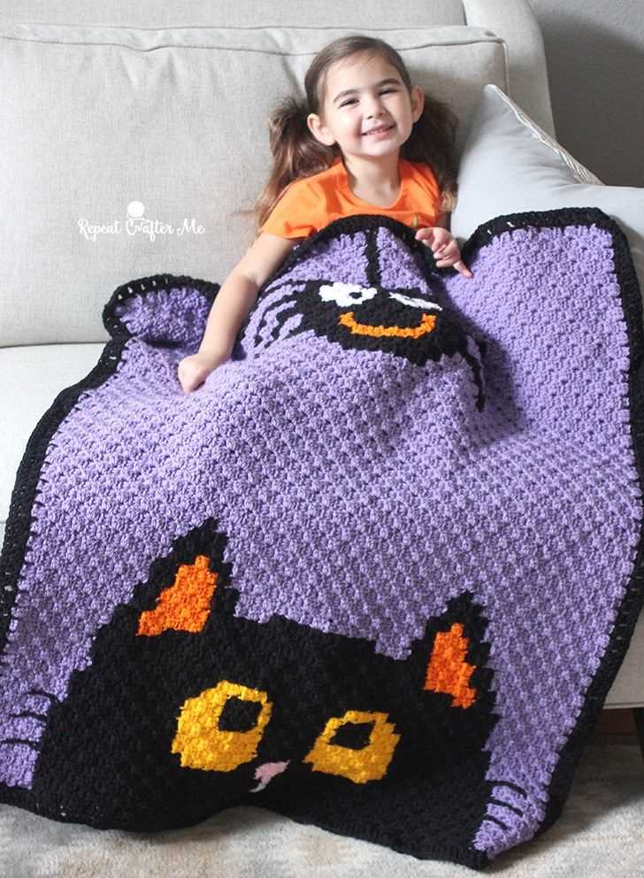 C2c knitted blanket pattern