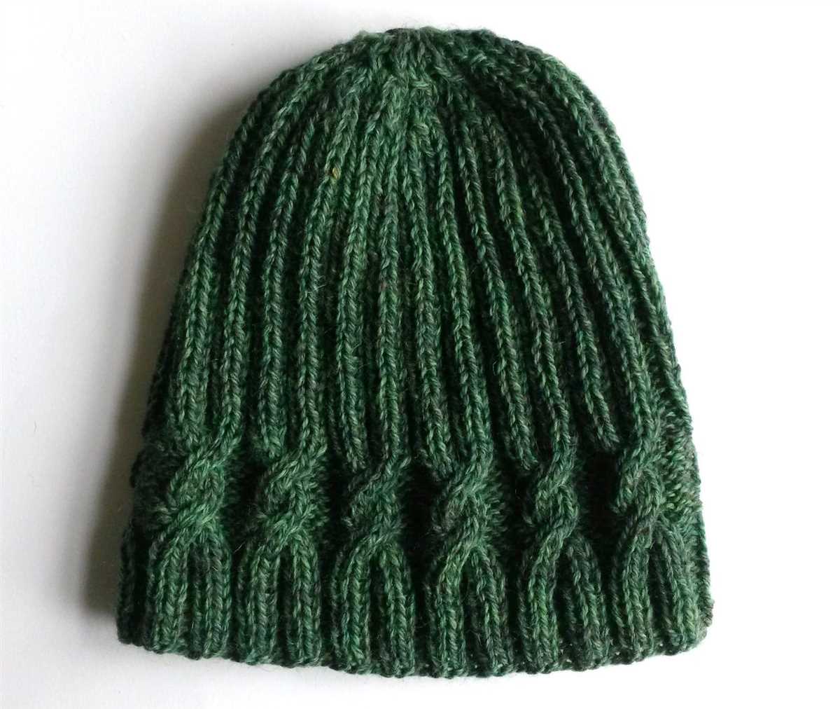 Cable beanie knitting pattern