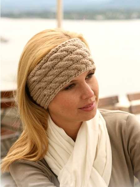 Cable ear warmer knitting pattern