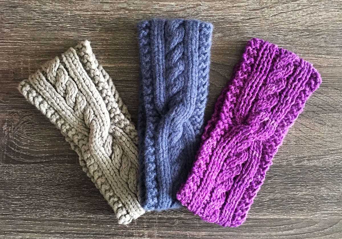 Cable ear warmer knitting pattern