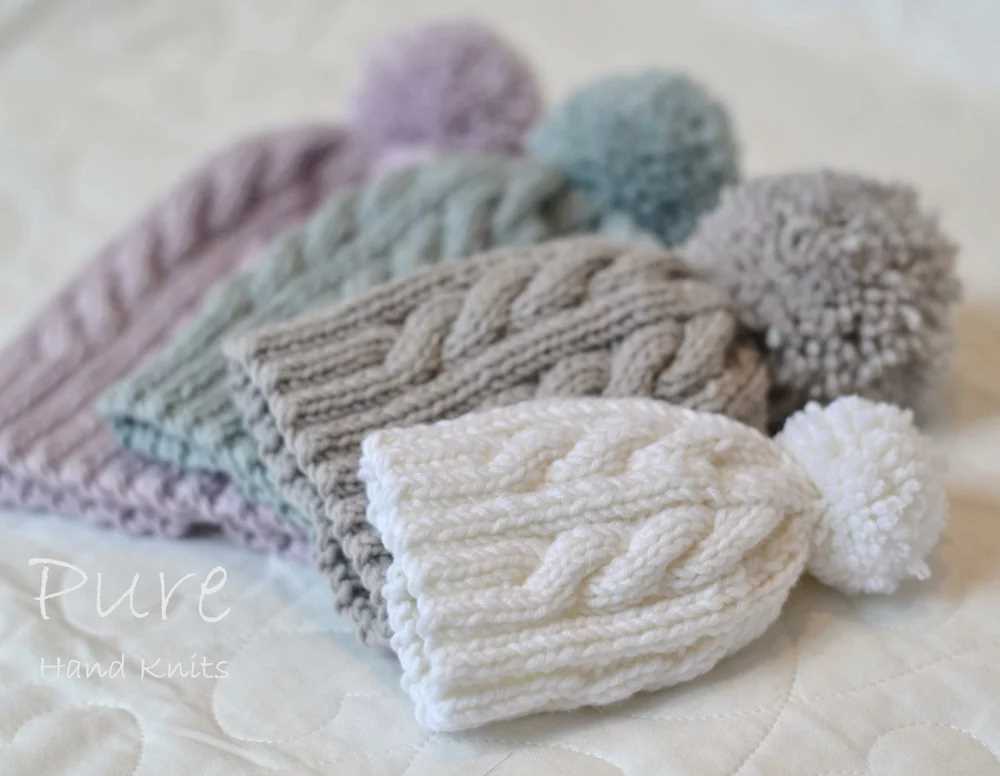Cable hat free knitting pattern