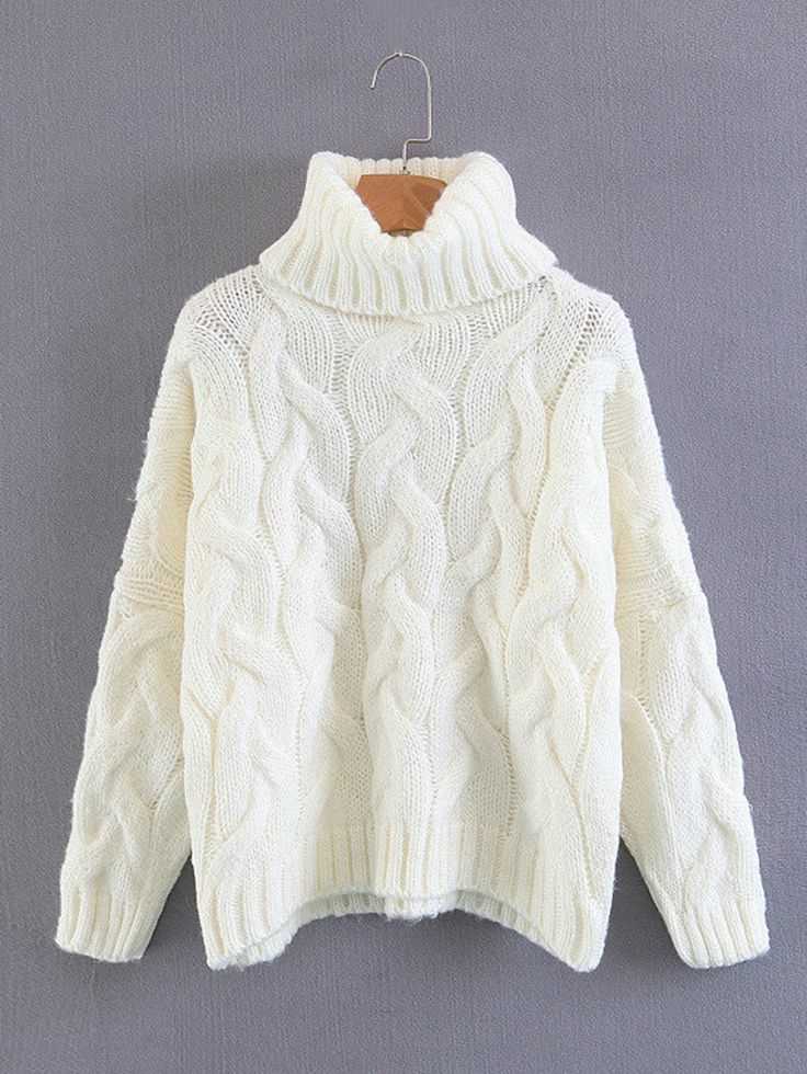 Cable knit turtleneck sweater pattern