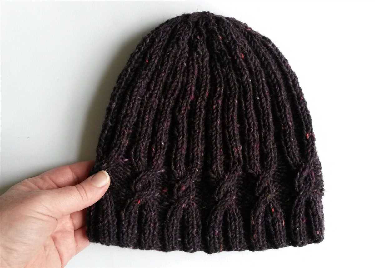 Cable beanie knitting pattern