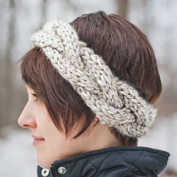 Cable ear warmer knitting pattern