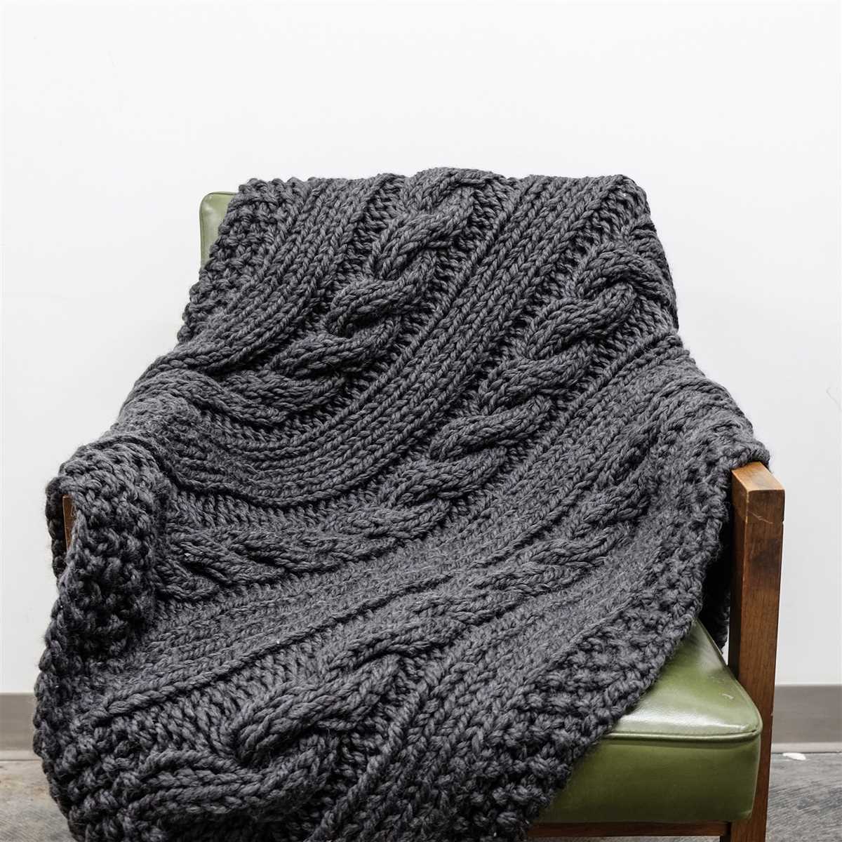 Cable knit blanket pattern