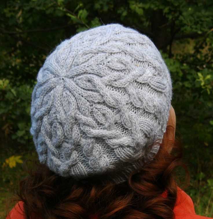 Cable knit hat pattern in the round