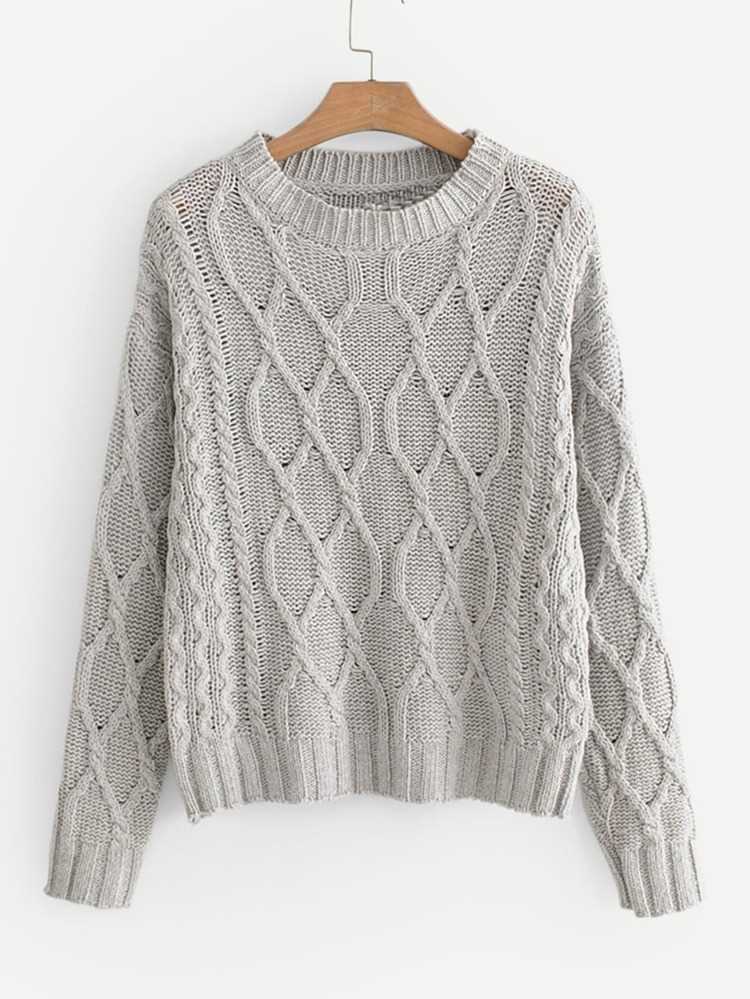 Cable knit jumper pattern womens