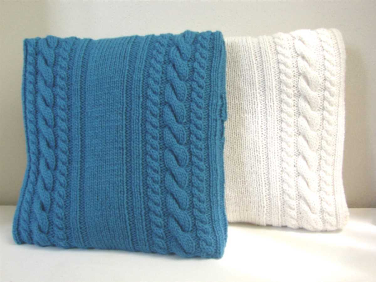 Cable knit pillow cover pattern