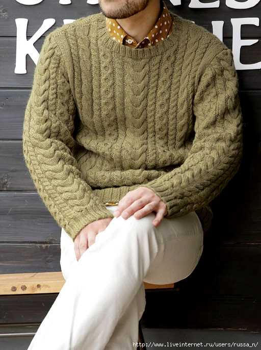 Cable knit sweater mens pattern