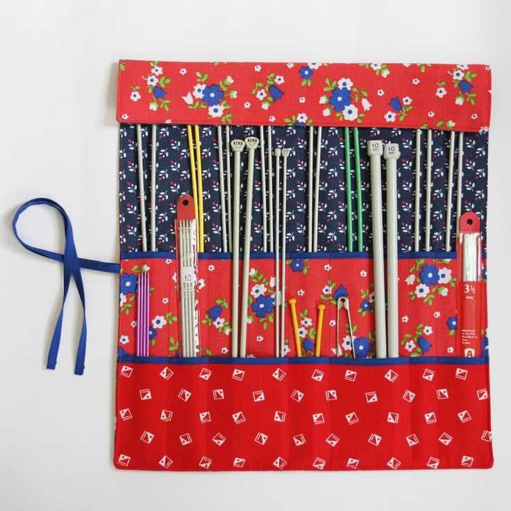 Knitting needle storage case pattern