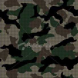Camouflage knitting pattern